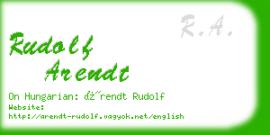 rudolf arendt business card